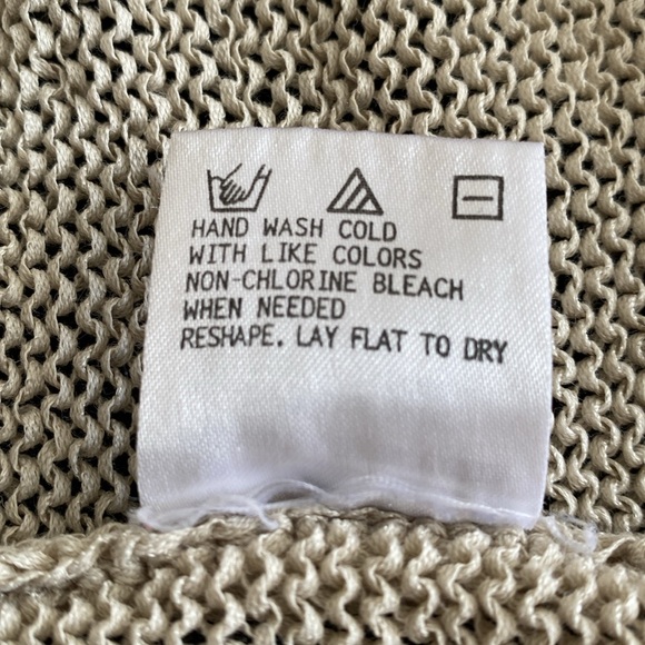 Sigrid Olsen Sport Ribbon Knit Spring / Summer 3/4 sleeve Pullover in Oatmeal M - Picture 11 of 13